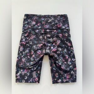 lululemon High-Rise Floral Biker Shorts – Size 6